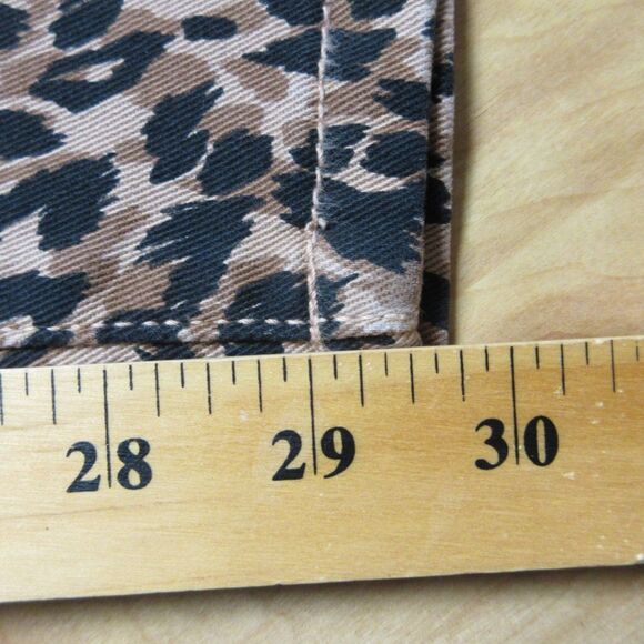 TERRA & SKY High Rise Straight Leg Jeans 26W Leo Face Leopard Animal Denim NWT - Picture 11 of 12